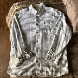 Vans Blue and White Striped Men's Shirt